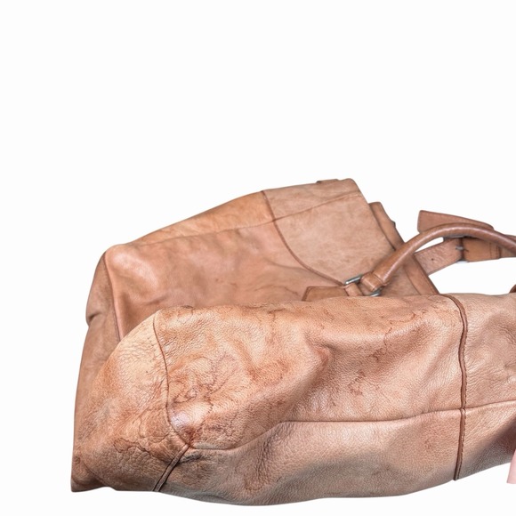 LIEBESKIND Women's Brown Large Leather Shoulder Handbag Bag w Detachable Strap - Picture 7 of 12